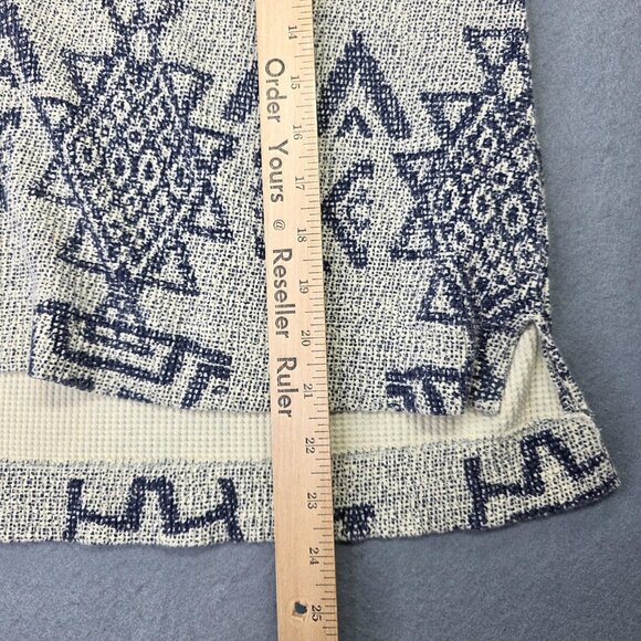 Pilcro Anthropologie Sweater Top Women S Oversized Boxy Thermal Aztec Boho Hippy - Picture 9 of 13